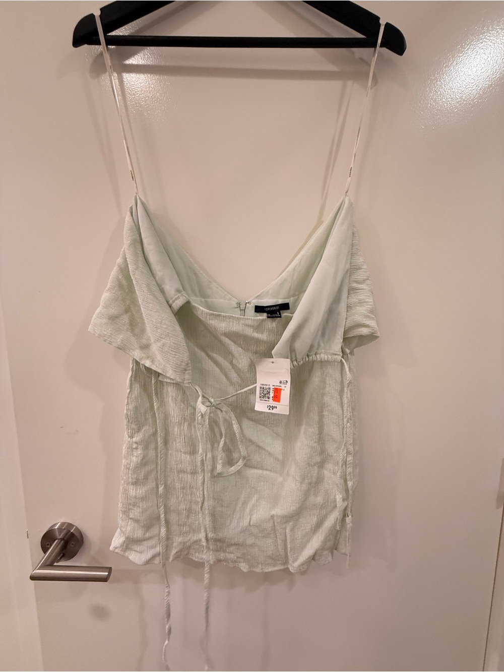 Forever 21 Mint Green Ruffle Tie-Front Camisole
